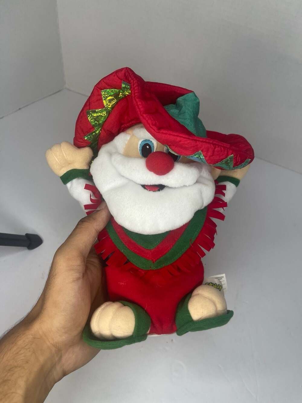 Bestway Toys Vintage Animated Dancing Musical Cowboy Santa Plush Works!